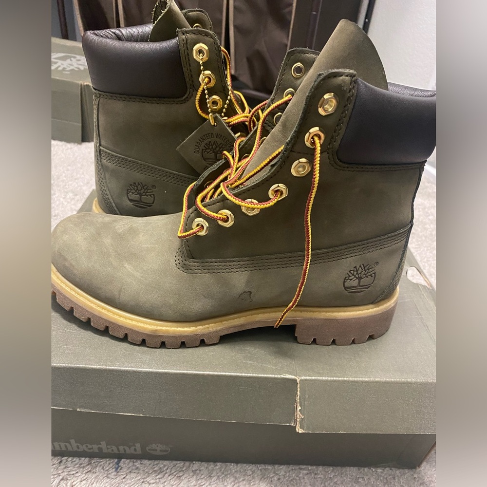 Men Size 8 Timberland Boots Forest Green